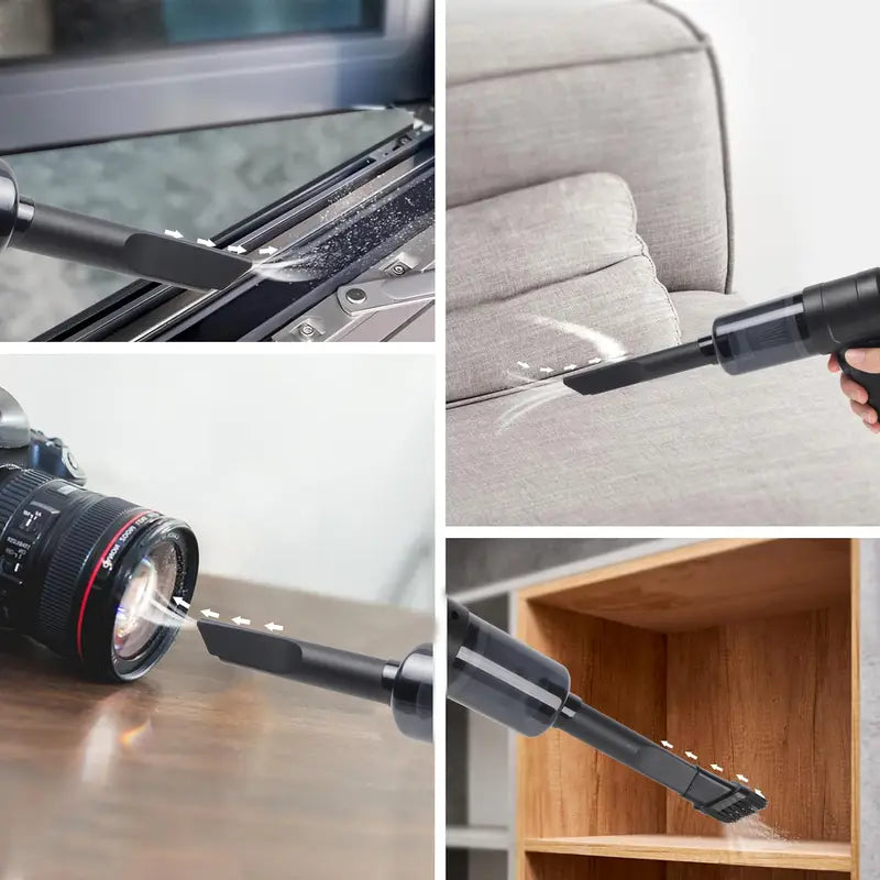 Mini Aspiradora 3 EN 1 Portátil - Inalámbrica y Recargable para Carro y Hogar